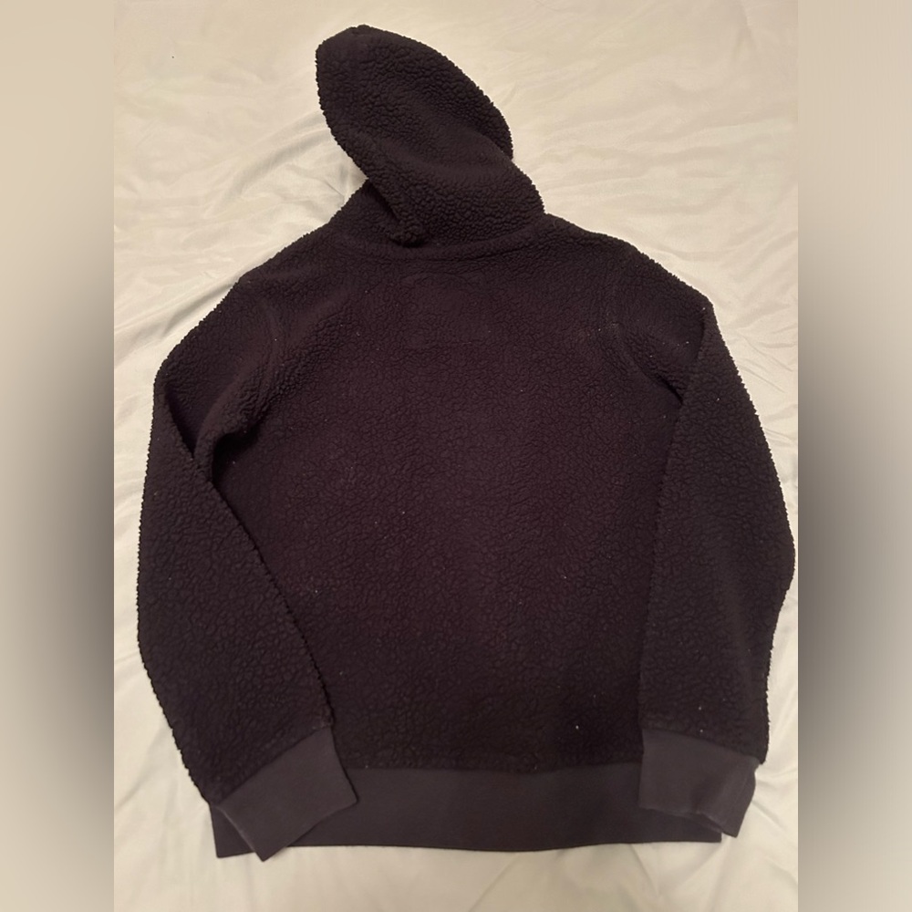 💯 Abercrombie Boys Sherpa Fabric Hoodie, color Black Size 9/10 - Picture 5 of 5
